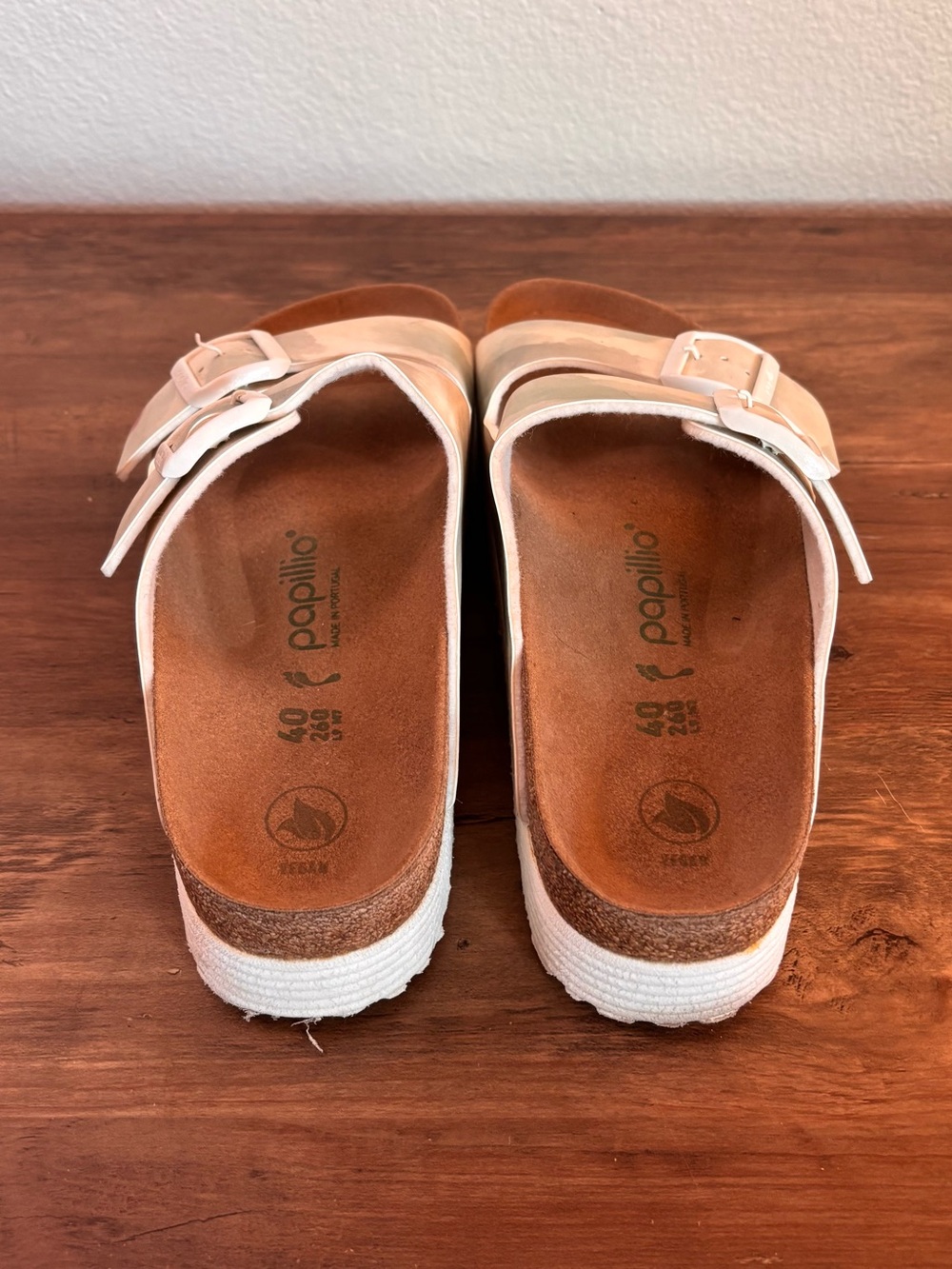 Neutral Camo Double Buckle Slide Sandals - Picture 3 of 8